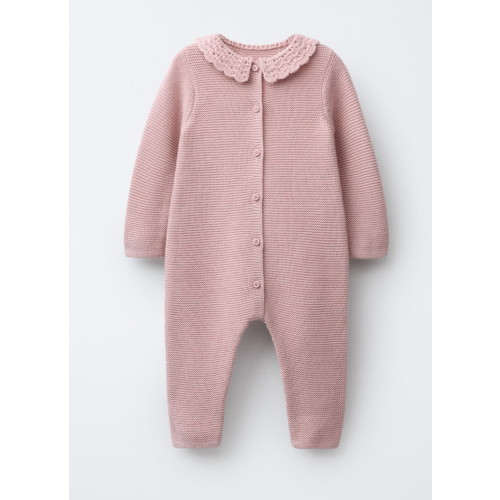 CROCHET KNIT JUMPSUIT - Mid-pink | ZARA United States newborn