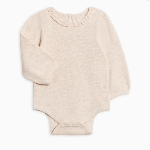 Langley Waffle Knit Lace Neckline Bodysuit