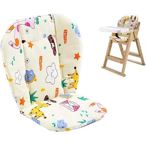 Twoworld Baby High Chair Seat Cushion Liner Mat Pad Cover Animal Breathable（Giraffe）