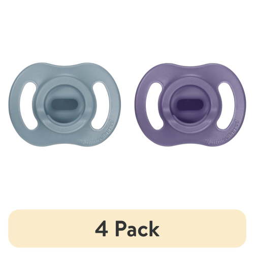 (4 pack) Tommee Tippee Ultra-light StayPut Pacifier, 18-36 months, One-Piece Silicone Design, 2 Pack