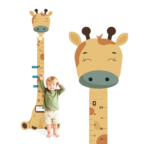 Matilda the Giraffe - Growth Chart for Kids Up to 4 ft - Wooden Height Chart for Wall - Kids Height Measurement Ruler, Growth Tracker for Boys & Girls, Nursery Room Decor, Easy Install