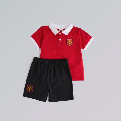 Manchester United Baby Polo Shirt & Shorts Set Red