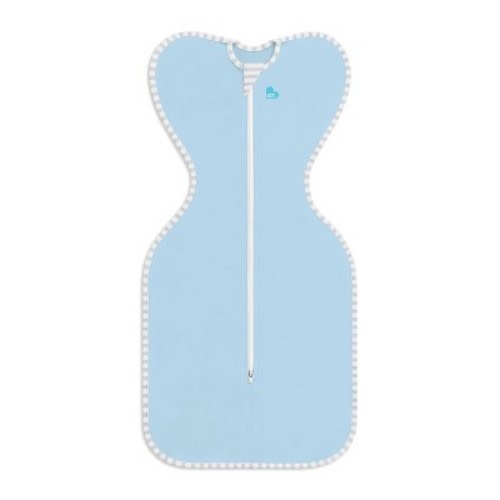 Love to Dream Swaddle Wrap Up Lite Sleep Sack Cotton 0.2 TOG - Light Blue - NB