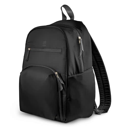 JJB by JuJuBe - New Deluxe Diaper Bag Backpack with Portable Changing Pad, Stroller Straps, Large Travel Backpack for Boy or Girl, Carrying Baby Bottles, Diapers, Pacifiers, Grey, Mother's Day Gift