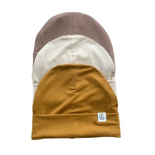 Newborn Satin Lined Jersey Beanie Gift Set-Neutral – Aarin & Co.