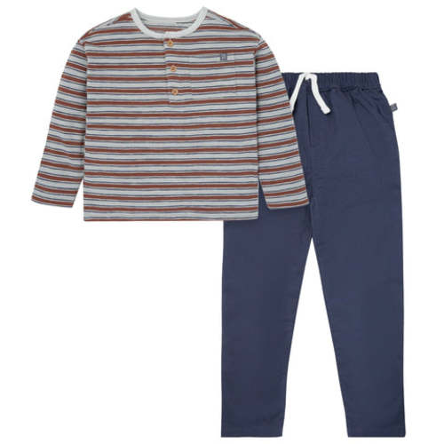 2-Piece Baby Boys Wrought Iron Henley Top and Pant Set