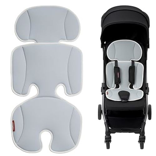 Momcozy Stroller Cooling Pad | Detachable 2-Piece Cooling Cushion | Universal Soft Cooler Pad, Breathable & Adjustable Car Seat Liner | Fits Strollers, Car Seat, Swing, High Chair, Bassinet