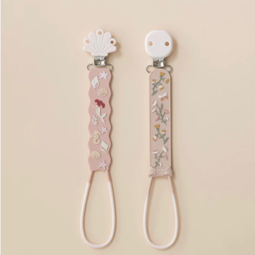 Beadless Silicone Pacifier Clip Set (2-Pack)