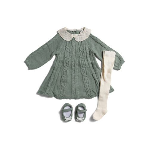 Newborn Girls Sweater Knit Eyelet Dress Set | Kids & Baby | T.J.Maxx