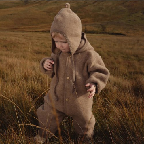 Pipit Baby Suit - Merino Wool Fleece - Driftwood