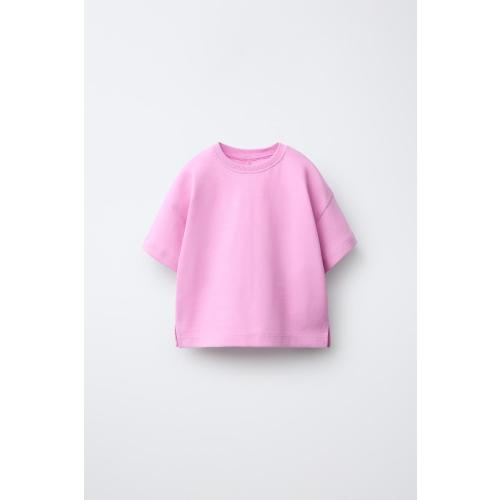 PLAIN INTERLOCK T-SHIRT - Pink / Lilac | ZARA United States