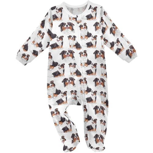 Baby One-Piece Footies Basketball Black Pattern Sleeper Pjs Footed Bodysuit Rompers Zipper for Boys Girls 3M
