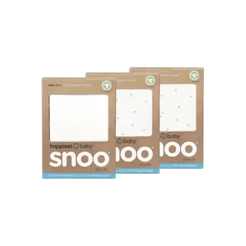 Happiest Baby 100% Organic Cotton Baby Bassinet Sheets for SNOO