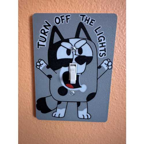 Muffin Light Switch Cover | Bluey Kids Room Decor | Single or Double Toggle Wall Plate