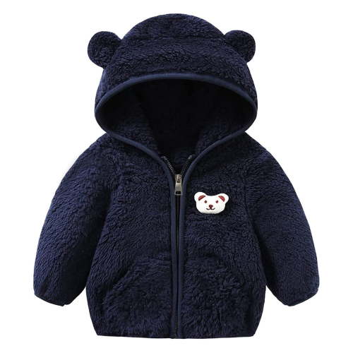 Fozruso Kids Boys Hooded Jacket 0-24 Months Cute Bear Ear Full Zip Jacket Winter Warm Coats