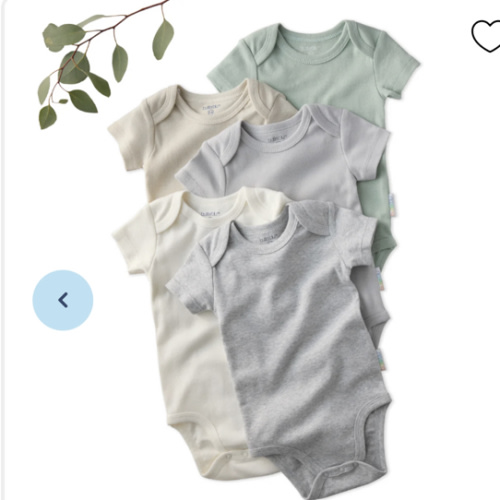 AVERY 5-Pack Short Sleeve Bodysuits 0-3M