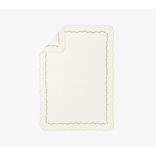 Aerin Floral Embroidered Pointelle Baby Blanket
