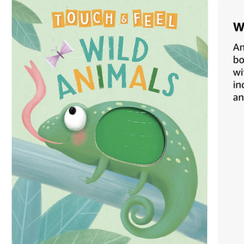Wild Animals: A Touch and Feel Book - Children's Board Book - Educational