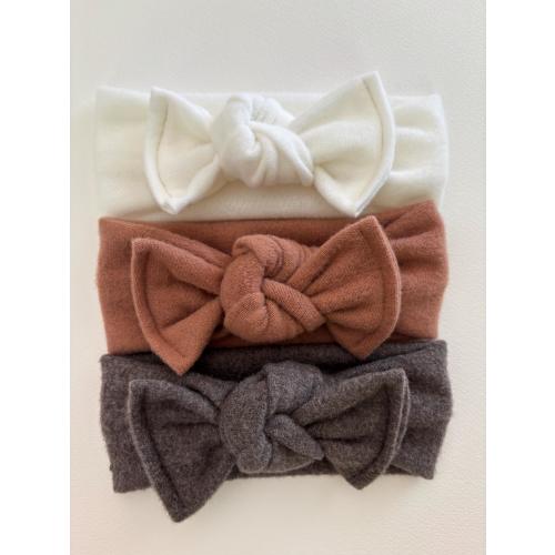 Neutral Fuzzy Baby Headwrap: Warm Tie-On Headband