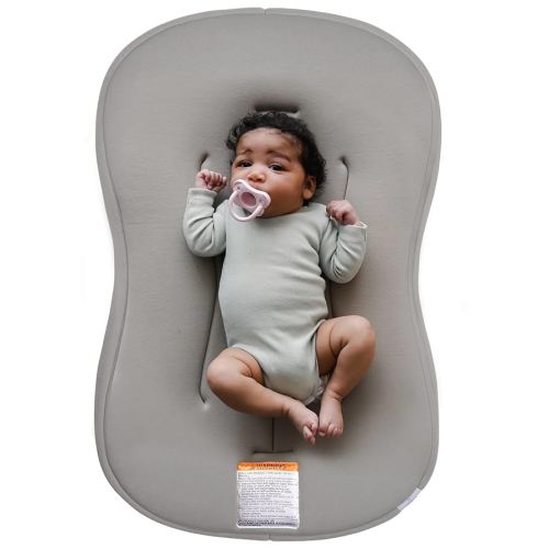 Snuggle Me® Baby Lounger Curve (0-6 Months) - Premium Organic Cotton with Foam Core, Machine-Washable Cover, Buttery-Soft & Breathable Infant Lounger with Travel Bag - Birch