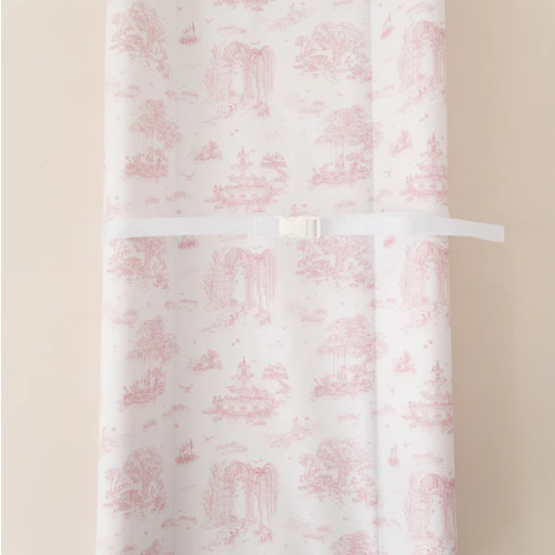 Spring Toile Pink Contour Change Pad | The Gilded Bird – The Gilded Bird US