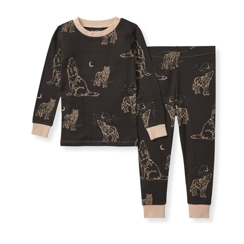 Burt's Bees Baby Baby Boys Pajamas, 2-Piece Long Sleeve Tee and Long Pant Cotton PJ Set, Sizes for 12 Months to 12 Years