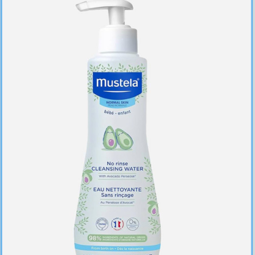 Mustela Baby Cleansing Water - No-Rinse Micellar Water - with Natural Avocado & Aloe Vera - for Baby's Face, Body & Diaper - 1 or 2-Pack - Various Sizes