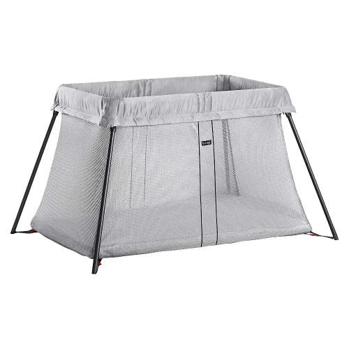 Travel Crib Light Silver Mesh