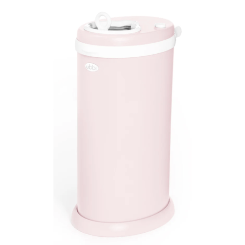 stainless steel diaper pail - blush pink