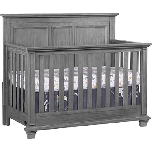 Oxford Baby Kenilworth 4-in-1 Convertible Baby Crib, Graphite Gray, GreenGuard Gold Certified