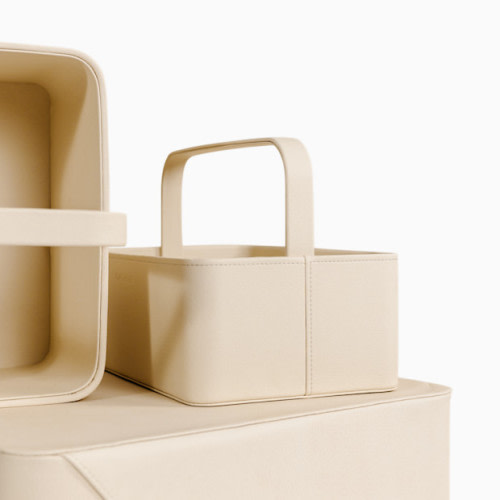 Small Nursery Diaper Caddy - Ivory