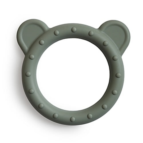 Mushie Bear Teether in Green