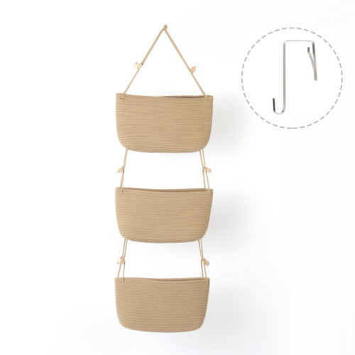Overdoor Hanging Basket Organizer (Beige)