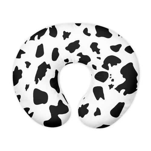 Black Cow Spots Nursing Pillowcase Washable Nursing Pillow Cover for Baby Girl Boy Breast Feeding Pillowcases Soft Newborn U-Shaped Breastfeeding Pillow Covers Cushion Cover