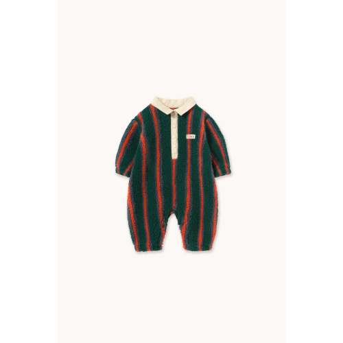 MULTICOLOR STRIPES POLO SHERPA ONE-PIECE