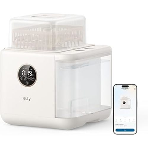 eufy Bottle Washer S1, All-in-One 3D HydroBlast Washer, 212°F Steam Sterilizer & Thoroughly Fast Dryer, Largest 10-Bottle Capacity, Smart App Control, Hands-Free