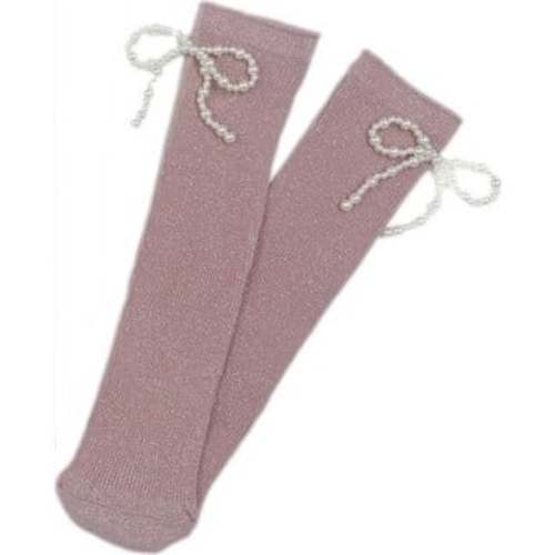 Perla Shimmer Socks, Pink - Petite Maison Kids | Maisonette