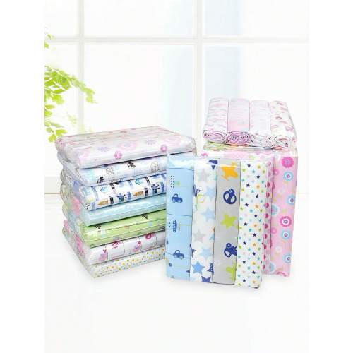 4pcs Newborn Baby Swaddle Blankets, Floral Print, Warm And Cozy Care For Baby, Infant Cartoon Printed Bedding Quilt
