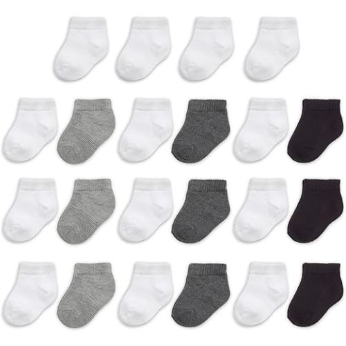Fruit of the Loom Baby 22-Pack Grow & Fit Flex Zones Low Cut Stretch Socks - Unisex, Girls, Boys