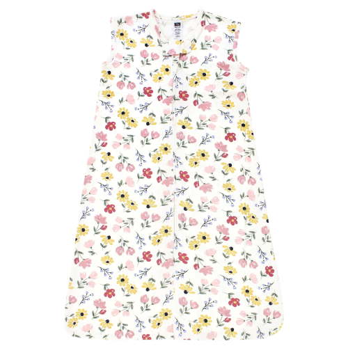 Hudson Baby Infant Girl Cotton Sleeveless Wearable Sleeping Bag, Sack, Blanket, Soft Painted Floral, 0-6 Months