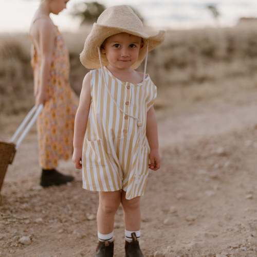 Mustard Stripe Playsuit