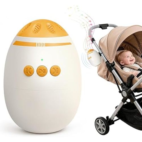 Baby Stroller Rocker with Adjustable Vibration Levels,11 Calming Melodies,Hands Free Shaker Rechargeable,Portable Crib Sleep Soother for Most Stroller,Car Seats & Baby Gear