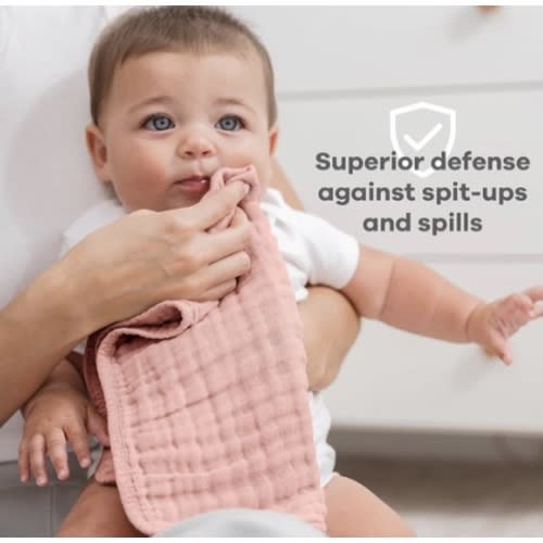 Comfy Cubs Muslin Burp Cloths 20" x 10", Pack of 10 - Large, 6-Layer, Ultra Absorbent 100% Cotton for Baby Drool and Messes - Soft, Safe & Gentle Baby Burp Cloths for Boys & Girls - Multi Girl