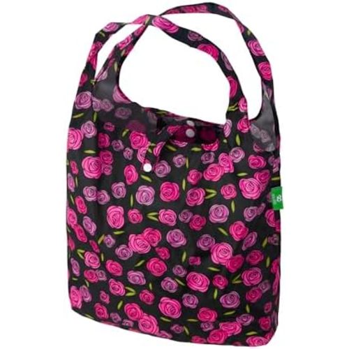ECO CHIC Foldable Reusable Grocery Bags - Lightweight, Recycled & Reusable Shopping Bag - Waterproof Packable Tote