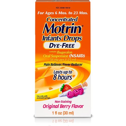 Motrin Infants Concentrated Liquid Medicine Drops with Ibuprofen, Berry, 1 fl. oz