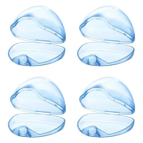Accmor Pacifier Case, Pacifier Holder Case, Pacifier Container for Travel, BPA Free,Transparent Blue, 4 Pack