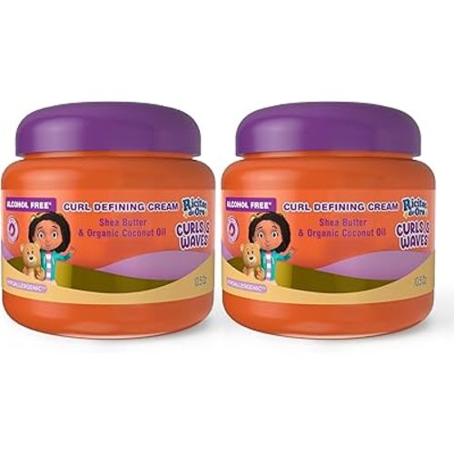 Ricitos de Oro Curl Defining Cream: Defines Curls Without Frizz, Long-Lasting Hydration,100% Natural Oils, Vegan Ingredients, Easy Detangle & Style, Conditions Without Weighing Down, 10.5 Oz, 2-Pack