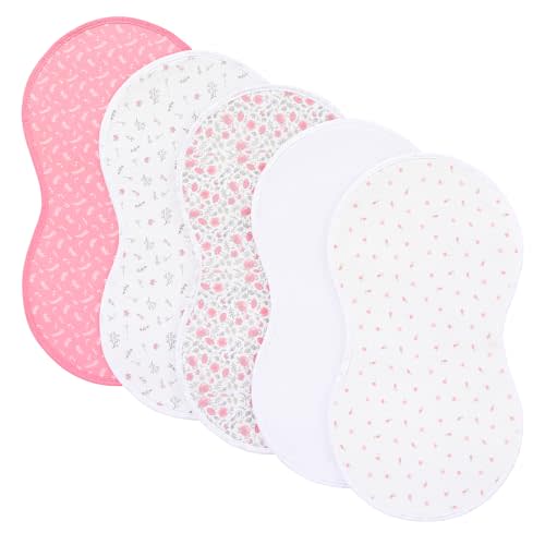 sleepyturtle Pack of 5,Baby Burp Cloths,Soft and Absorbent,Unisex,Easy to Use
