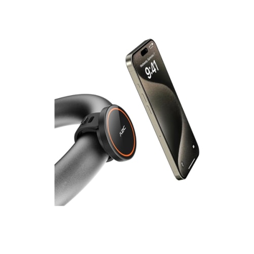 A2C Gym Fitness Phone Mount for MagSafe - 17 N54 Strong Magnets Stable and Secure Phone Mount with Adjustable Strap, 3-in-1 Mount for Gym Equipment, Stroller, Treadmill, Peloton Exercise Bikes