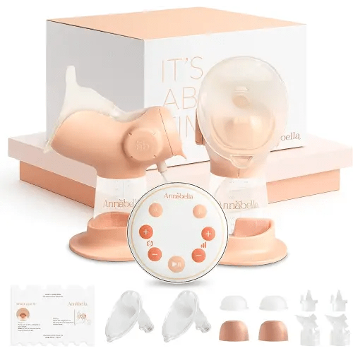 Annabella Electric Breast Pump - Simulates Baby’s Tongue with Adjustable Shield (18-24mm) (Double Pump)